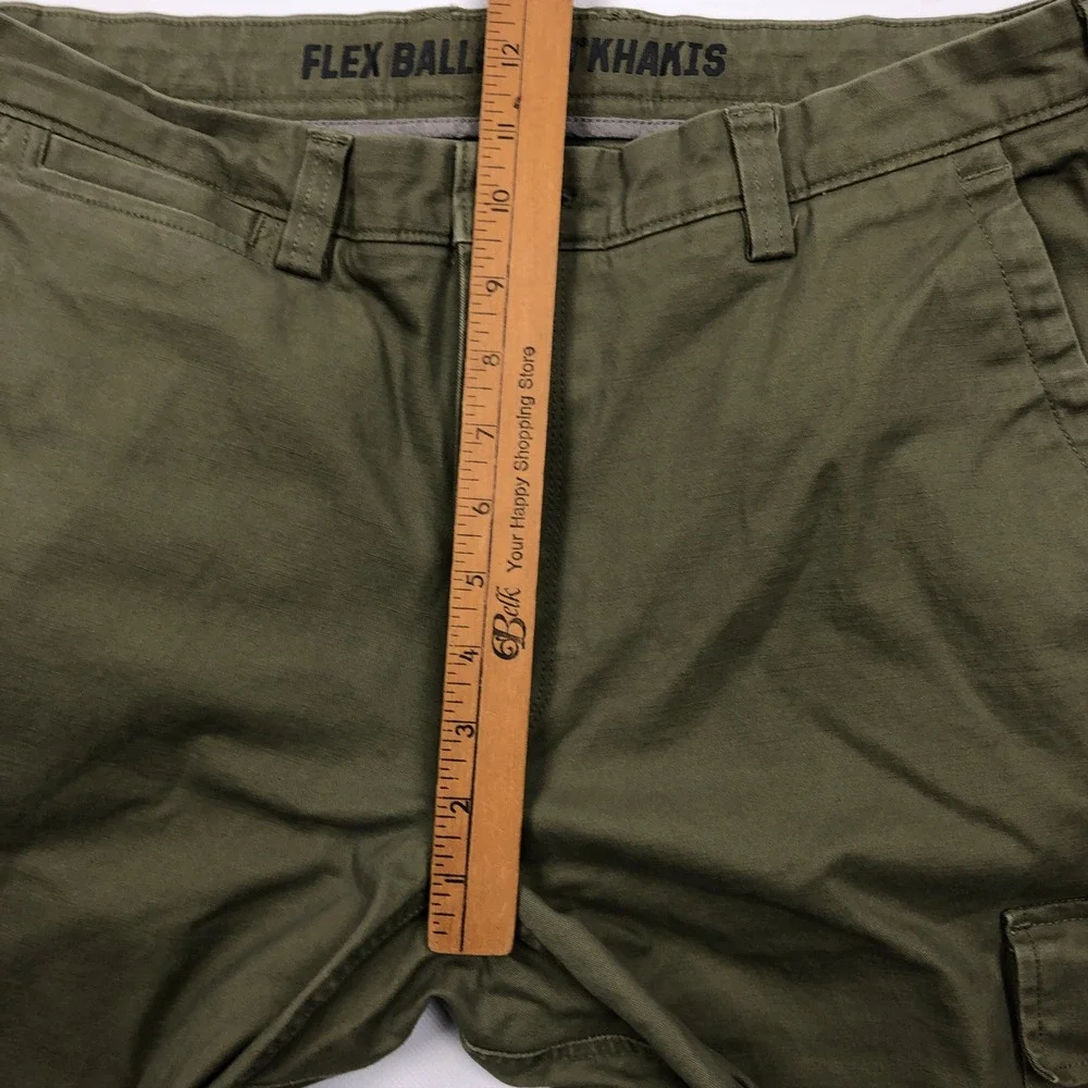 Duluth Trading Co Flex Ballroom Khakis Cargo Pants Men 34x30 Olive Green Relaxed